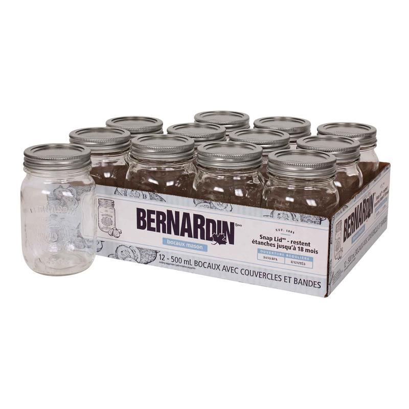 Pots Mason  ouverture rgulire, 500ml (12 units)