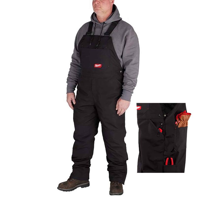 Salopette de travail double Freeflex pour homme, noir (grand / rgulier)