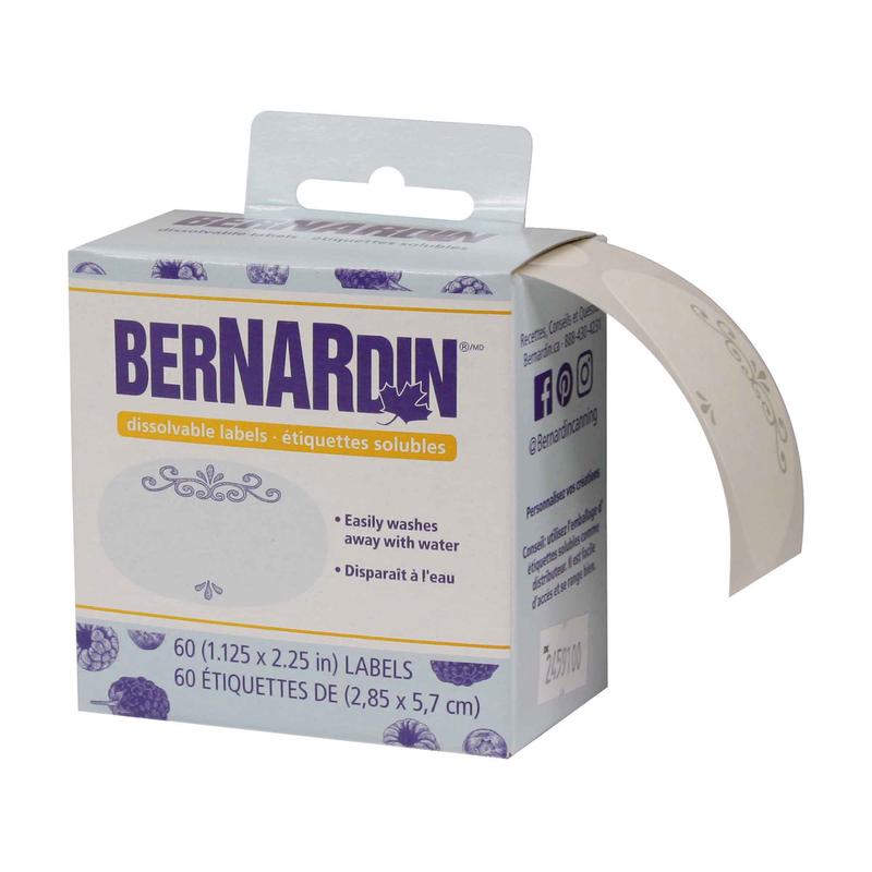 tiquettes solubles pour pots Mason, 60units