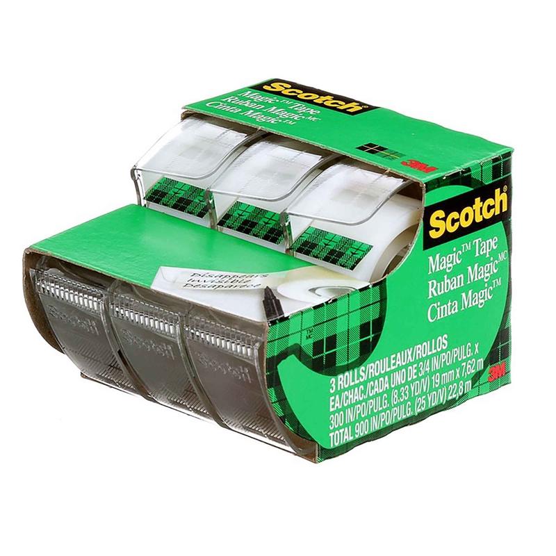 Ruban invisible Magic avec dvidoir, 3/4" x 300" (3 units)