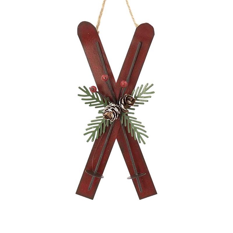 Ski en mtal rouge, 7''