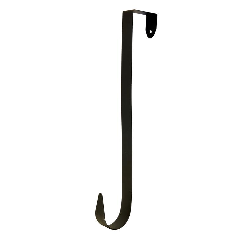 Support pour couronne de Nol noir mat, 12"