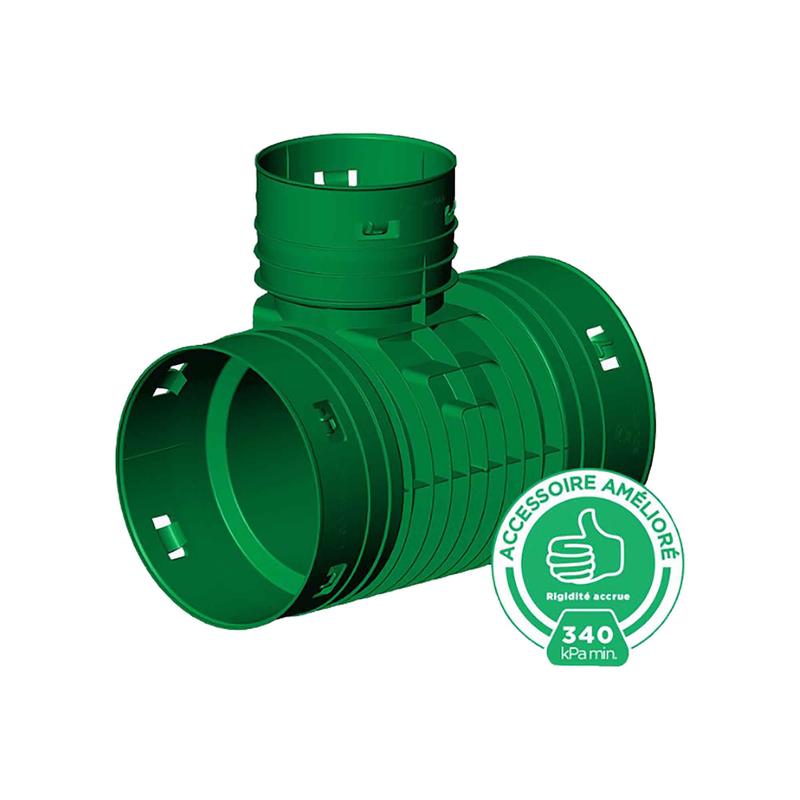 T-rduit avec clips, 6" x 6" x 4"