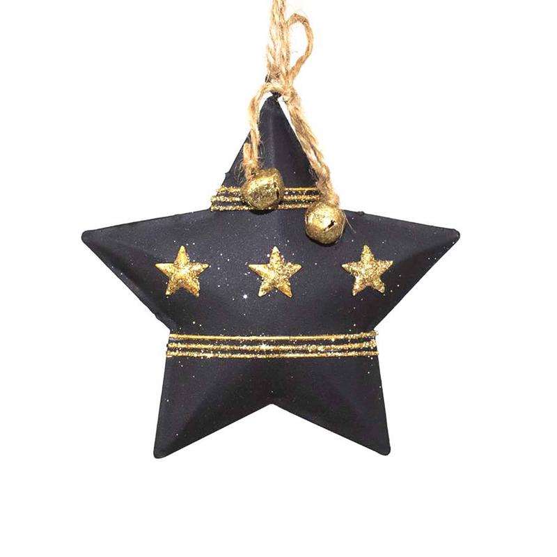 toile en mtal noir et or  suspendre, 4''