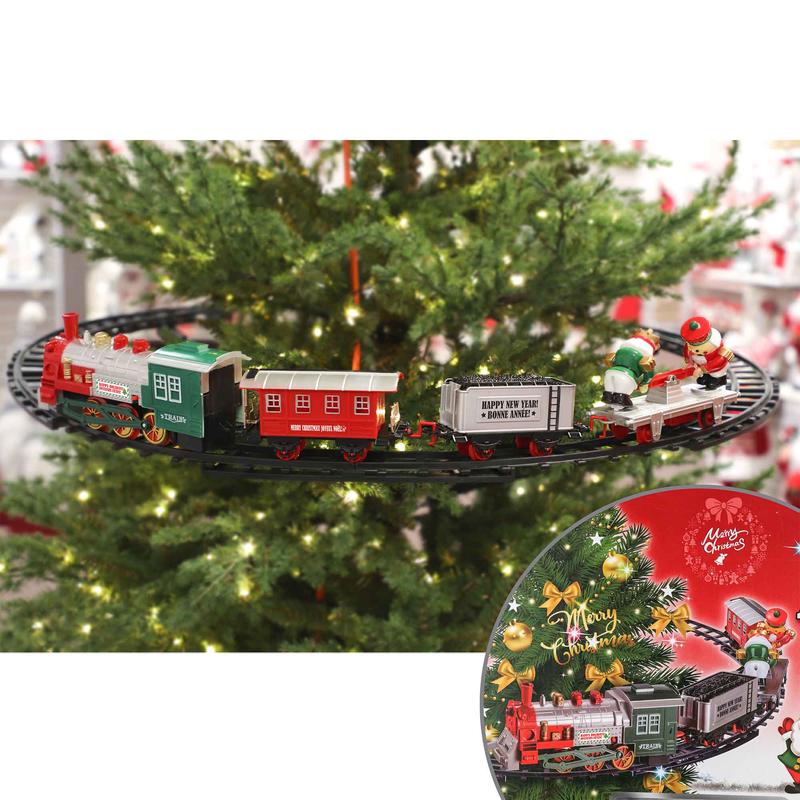 Train lumineux et musical pour sapin, 80cm (23 pices)