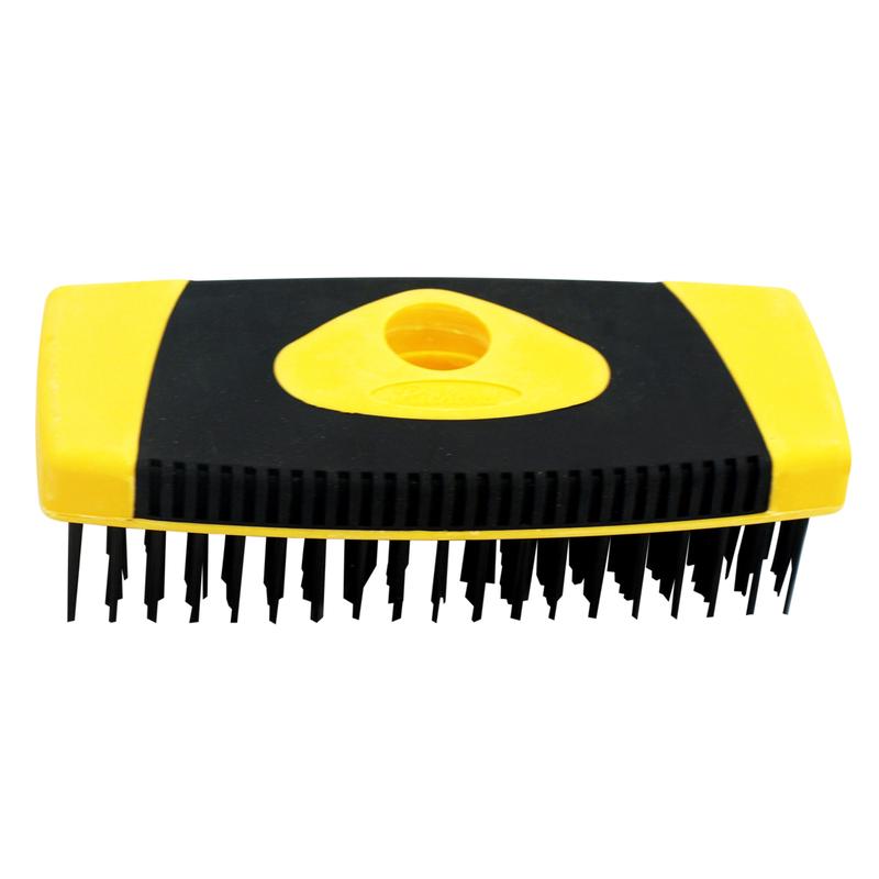 Brosse en bloc 2 1/8" x 6 5/8" (5,4 cm x 16,83 cm) en plastique surmoul avec filet ACME, acier carbone