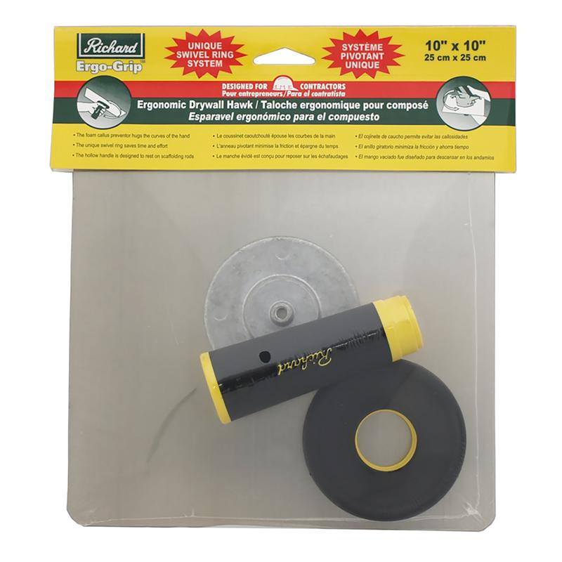 Taloche en aluminium 10'' x 10'' (25,4 x 25,4 cm) avec systme pivotant, manche Ergo-Grip