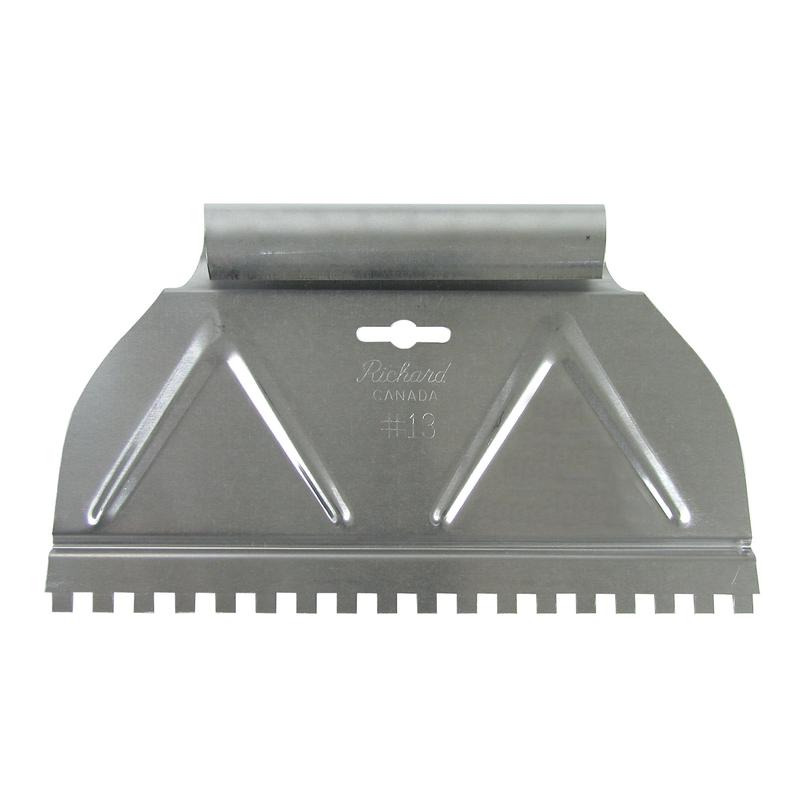 tendeur  colle de 9'' (22,7 cm) dents ''carres'' (1/4 x 1/4 x 1/4'')