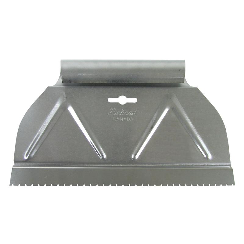 tendeur  colle de 9'' (22,7 cm) dents en ''V'' (1/16 x 3/64 x 13/64'')