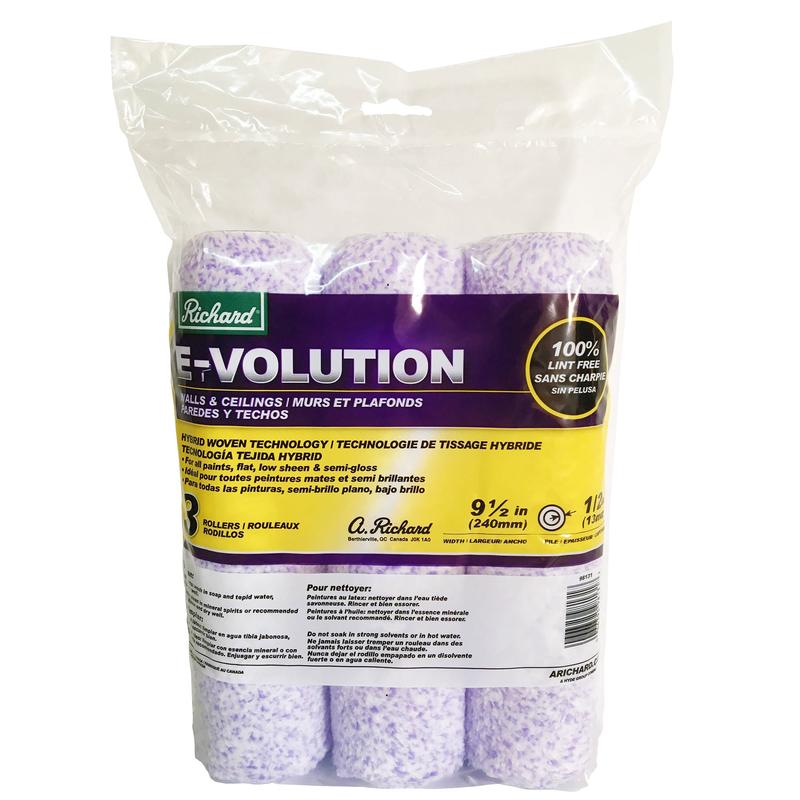 Rouleaux de 13mm d'paisseur pour manchon de 9-1/2'', srie E-Volution (paquet de3)