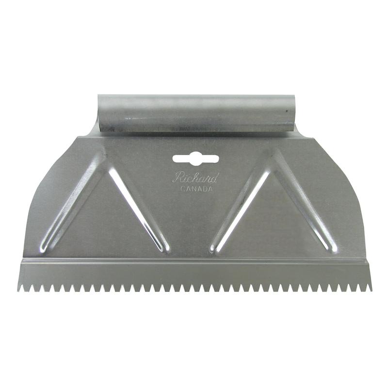 tendeur  colle de 9'' (22,7 cm) dents en ''V'' (3/16 x 1/8 x 1/8'')
