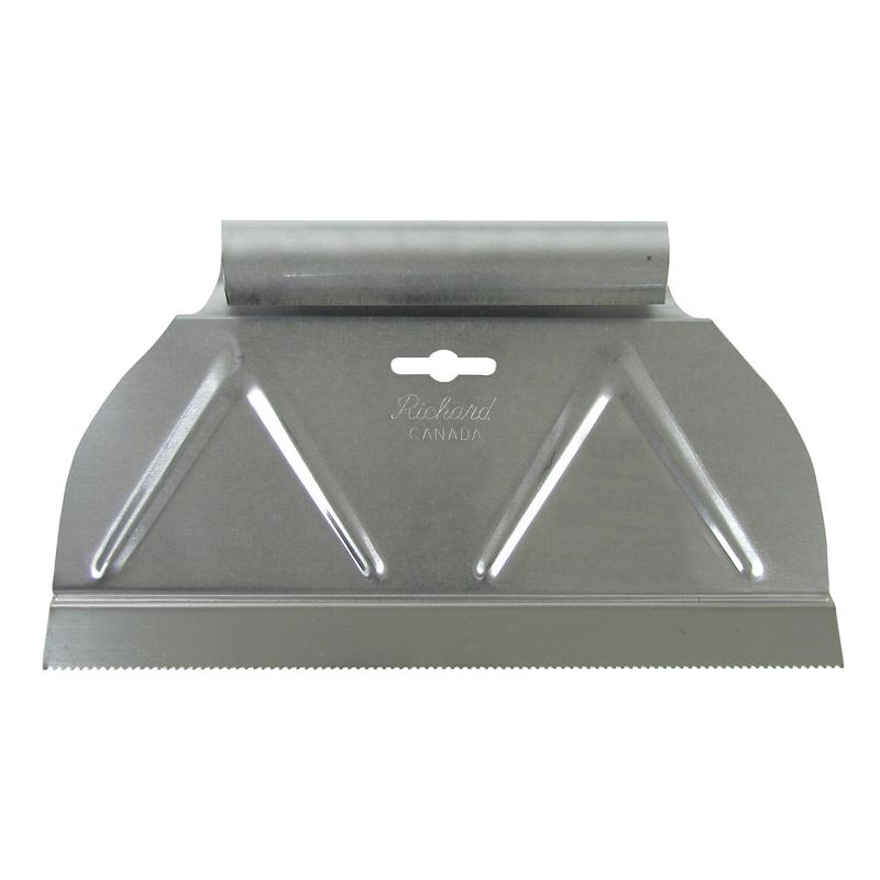 tendeur  colle de 9'' (22,7 cm) dents ''rondes'' (1/32 x 1/16 x 1/32'')