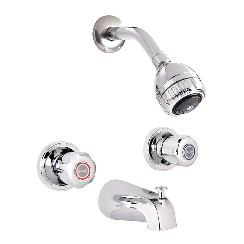 Robinet pour bain/douche avec 2 poignes rondes