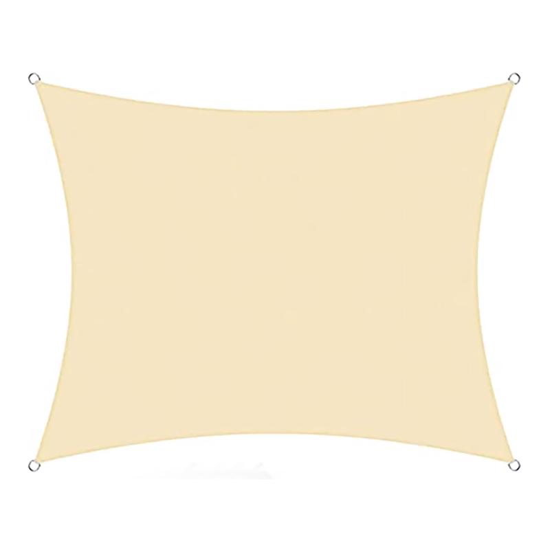 Voile d'ombrage carre de 3,6 m x 3,6 m, beige