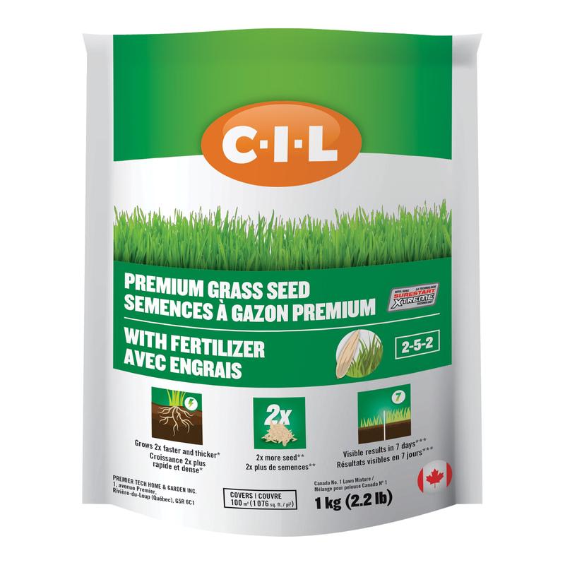 Semences  gazon premium avec engrais C-I-L 2-5-2