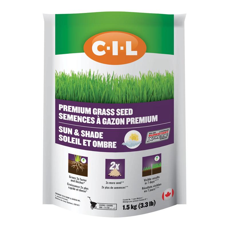 Semences  gazon premium soleil et ombre C-I-L 1,5 kg