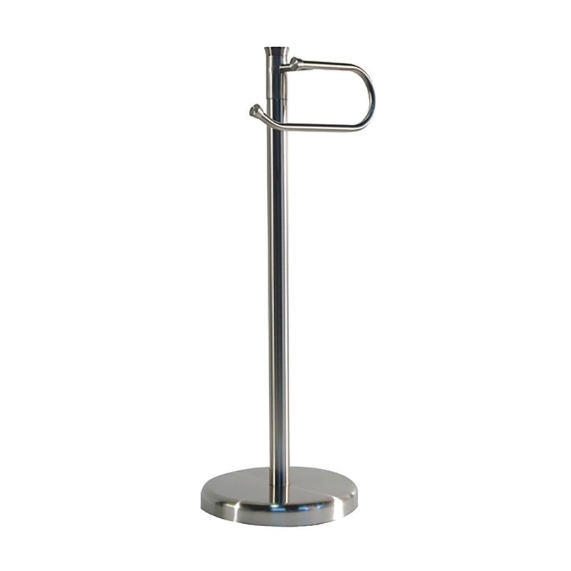 Porte-papier de toilette Euro sur socle, nickel satin