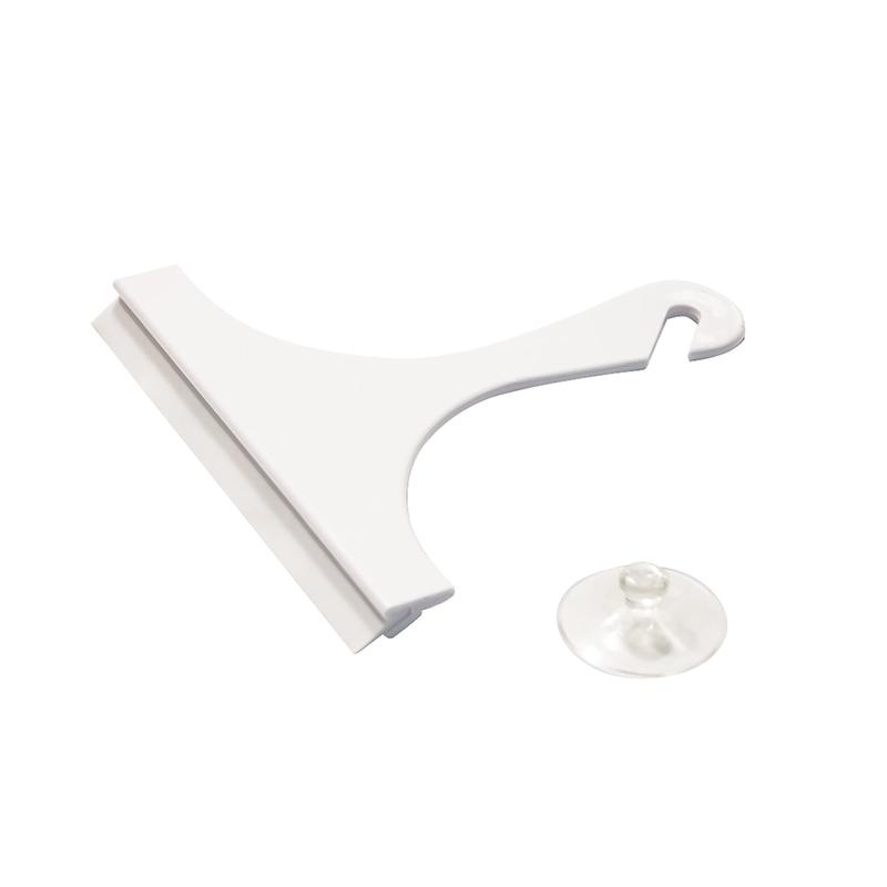 Raclette pour bain / douche avec crochet  ventouse, blanc