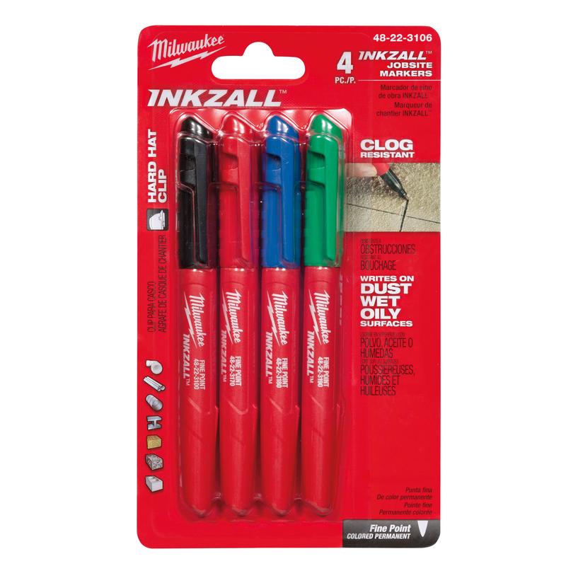 4marqueurs de couleur  pointe fine INKZALL