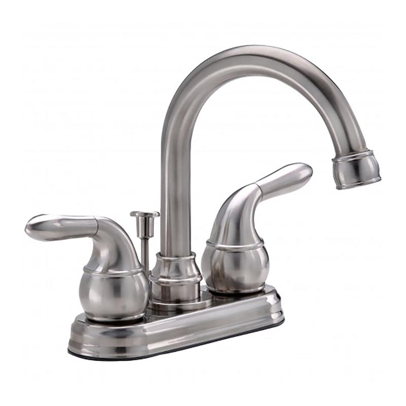 Robinet de lavabo Caledonia, nickel satin  2 poignes