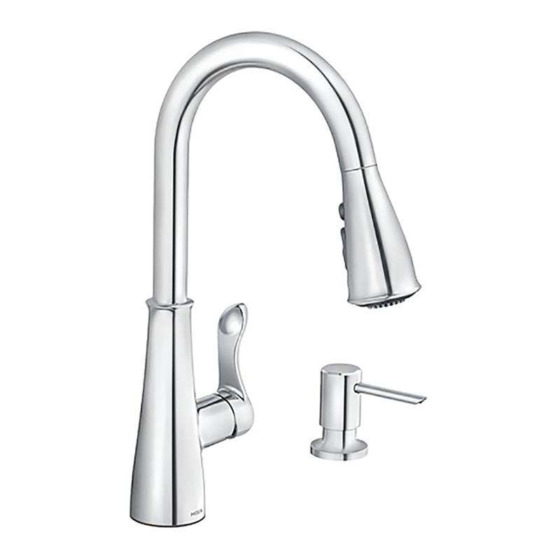 Robinet de cuisine Hadley  une poigne avec bec rtractable, chrome