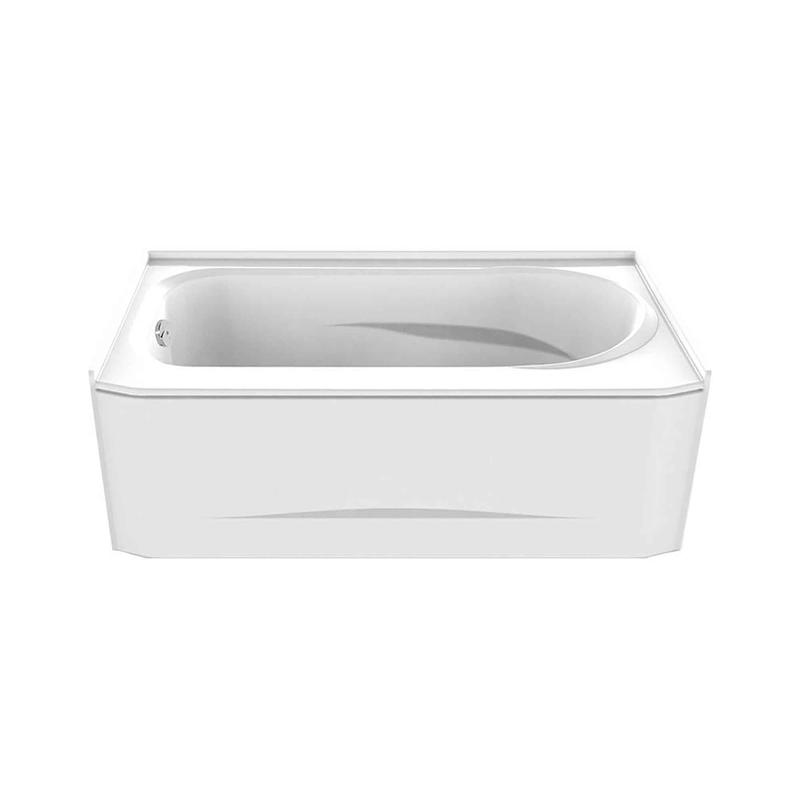 Bain Hydra en acrylique blanc avec drain  gauche