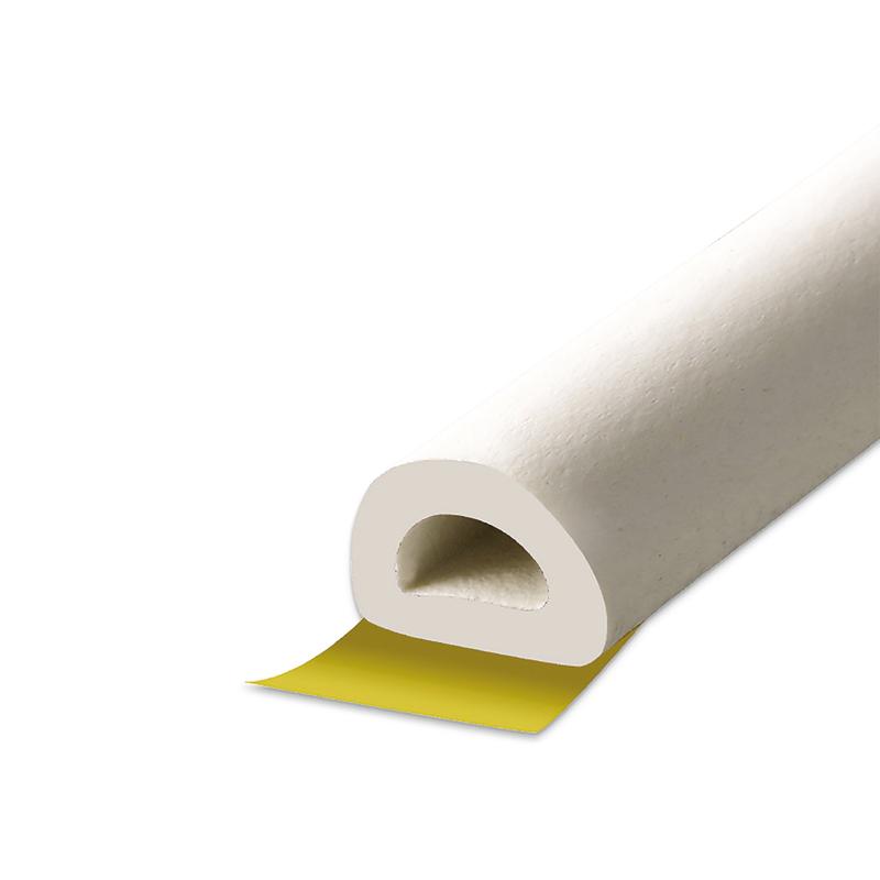 Ruban mousse en caoutchouc premium auto-adhsif profil "D" 0,312 po x 0,343 po x 17 pi