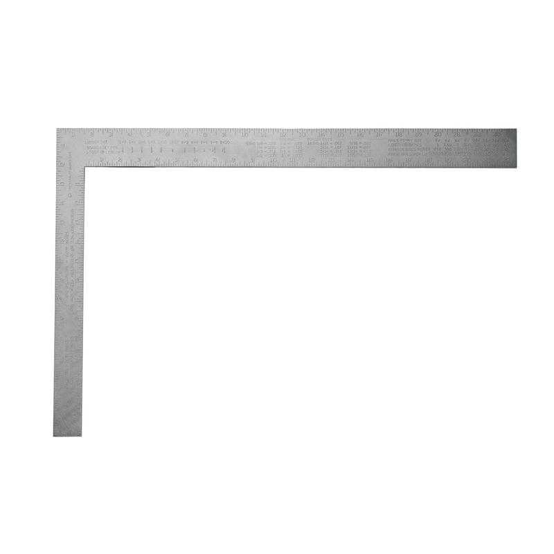 querre de charpentier en aluminium de 24po, mesures impriales