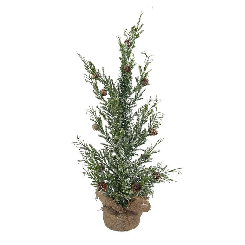 Sapin de Nol avec socle en jute, 30''