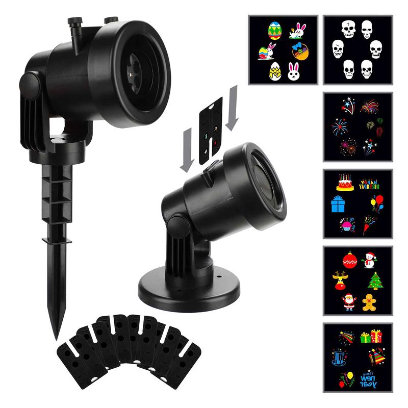 Projecteur DEL avec 6cartes de motifs interchangeables