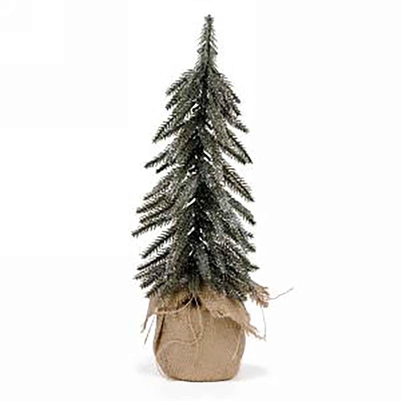 Sapin scintillant avec base en jute, 13"