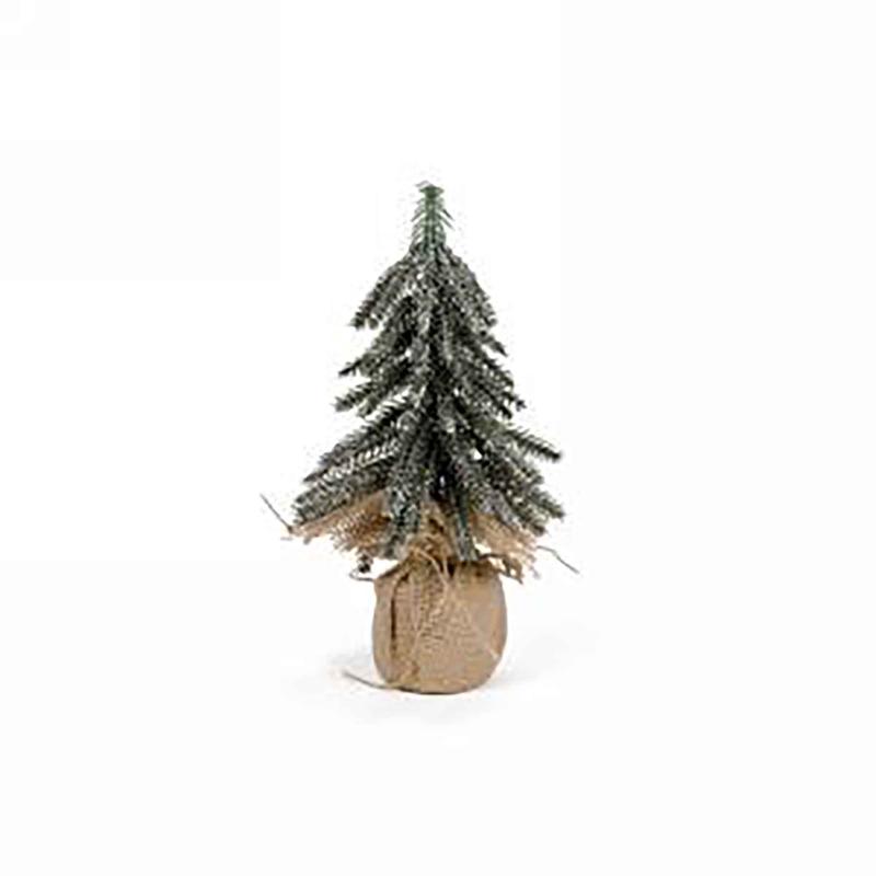 Sapin scintillant avec base en jute, 8,5"