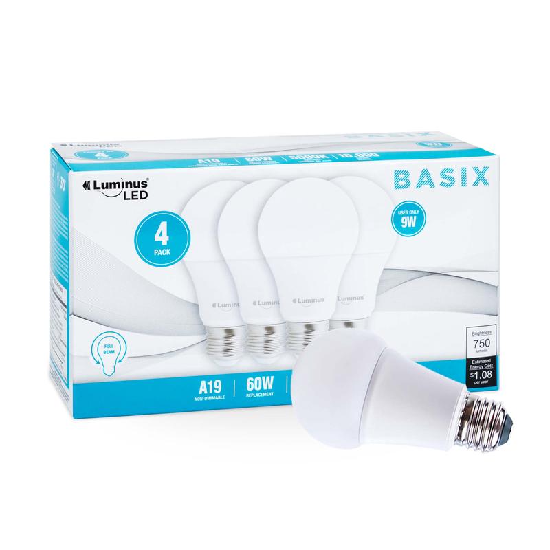 A19 lumire neutre de jour de 5 000 K, Paquet de 4