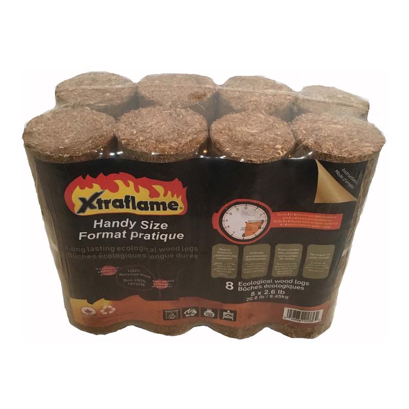 Bches cologiques Xtraflame format pratique, 8 x 2,6 lb