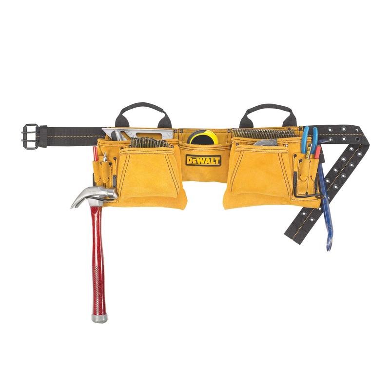 Tablier de menuisier en cuir sud de 12 poches