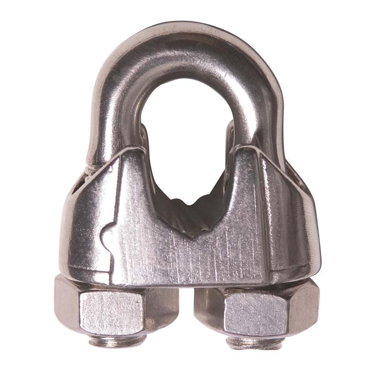 Serre-cble en acier inoxydable de 1/8"