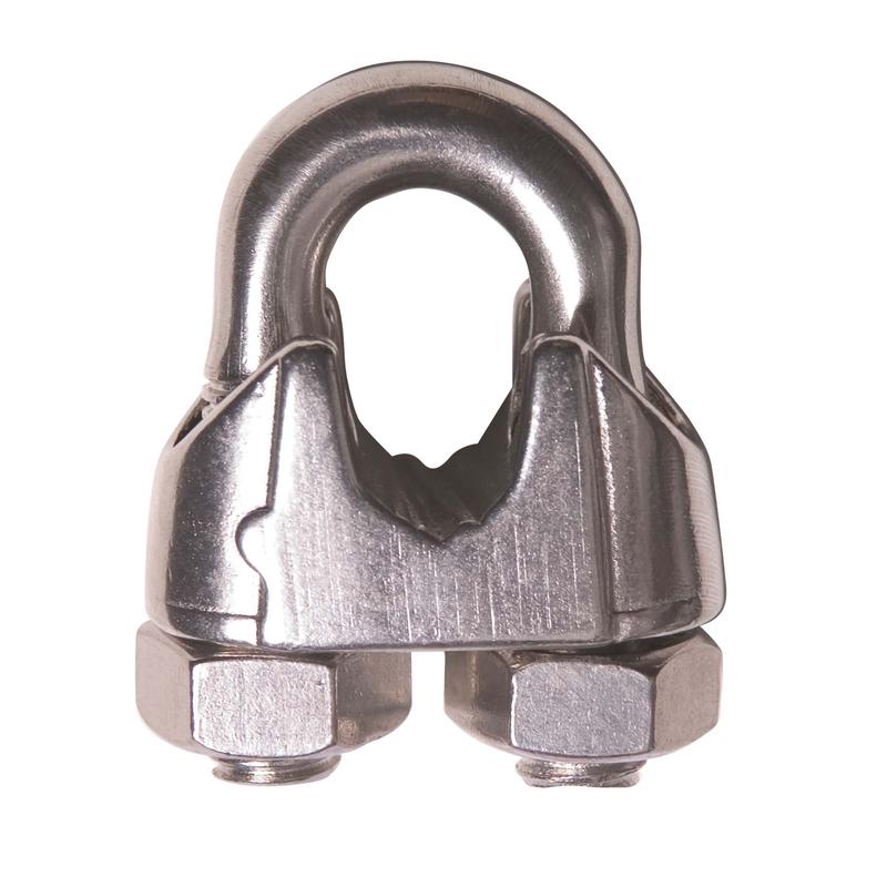 Serre-cble en acier inoxydable de 3/16"