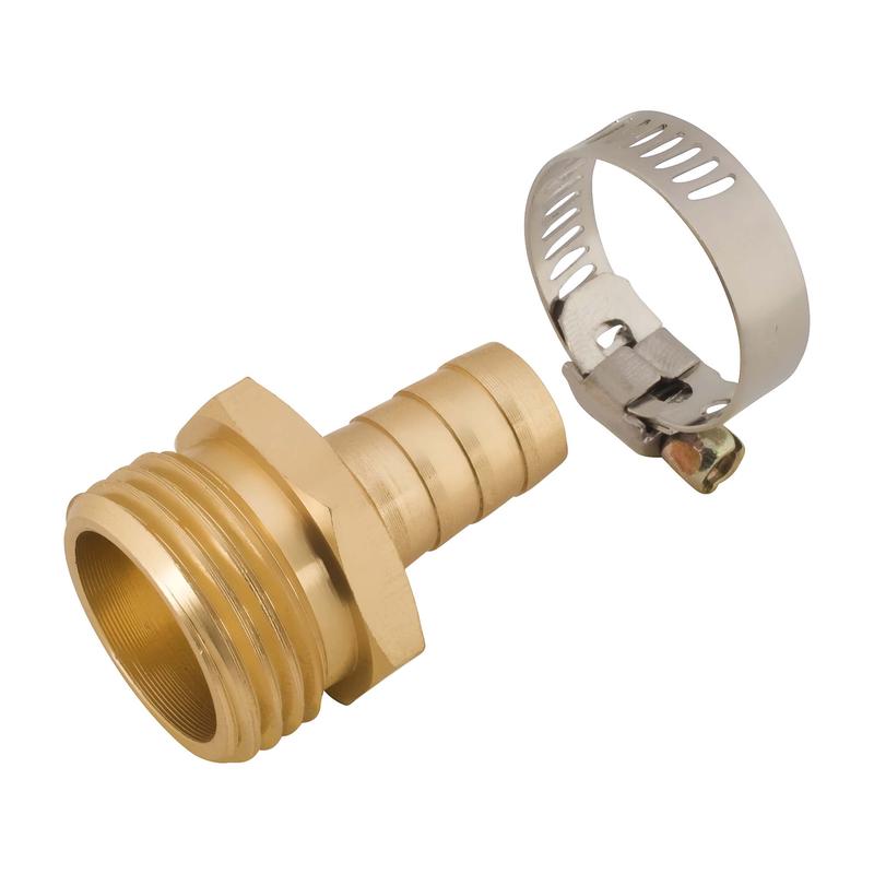 Raccord de rparation mle en mtal avec collier en acier inoxydable