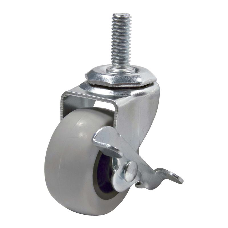 Roulette industrielle  usage gnral pivotante avec frein de 2''