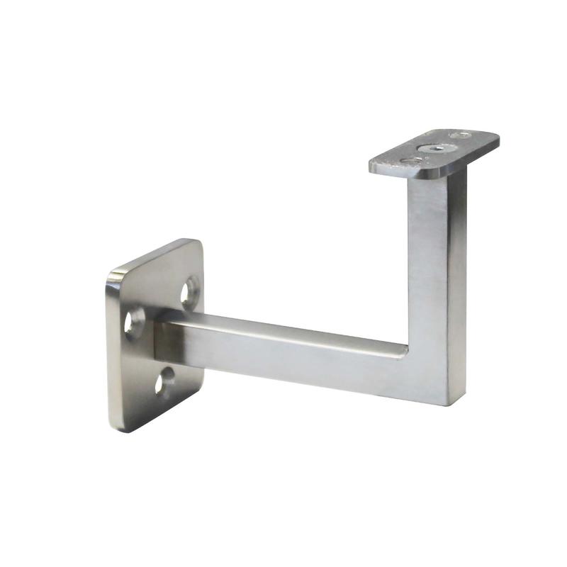 Support de main courante carr, acier inoxydable