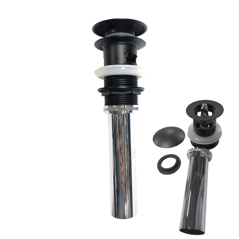 Renvoi de lavabo de style Pop-Up, fini noir mat