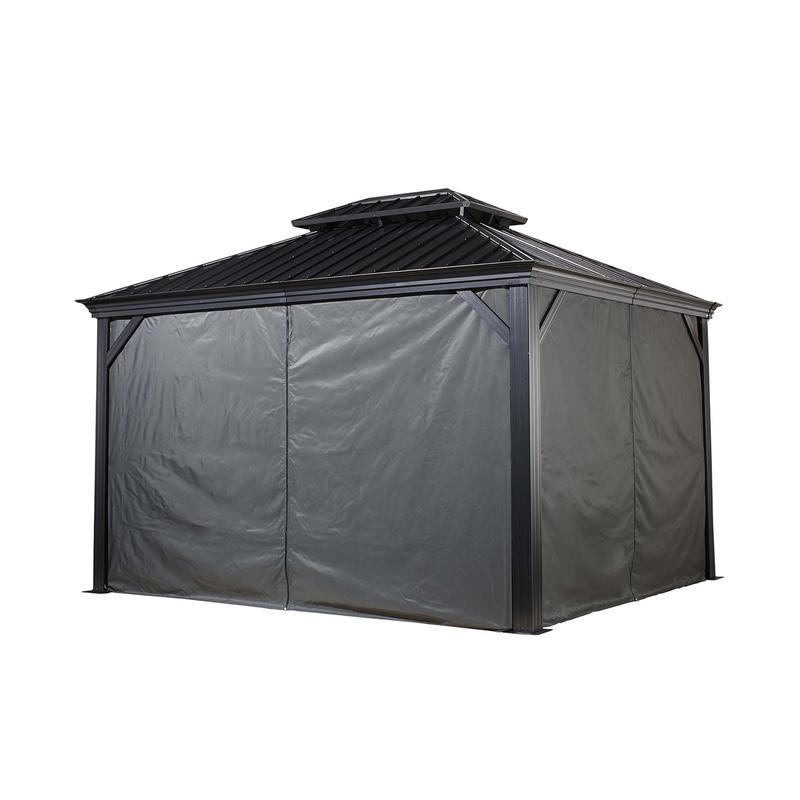 Rideaux d'intimit pour abri de jardin Monaco, 12' x 16'