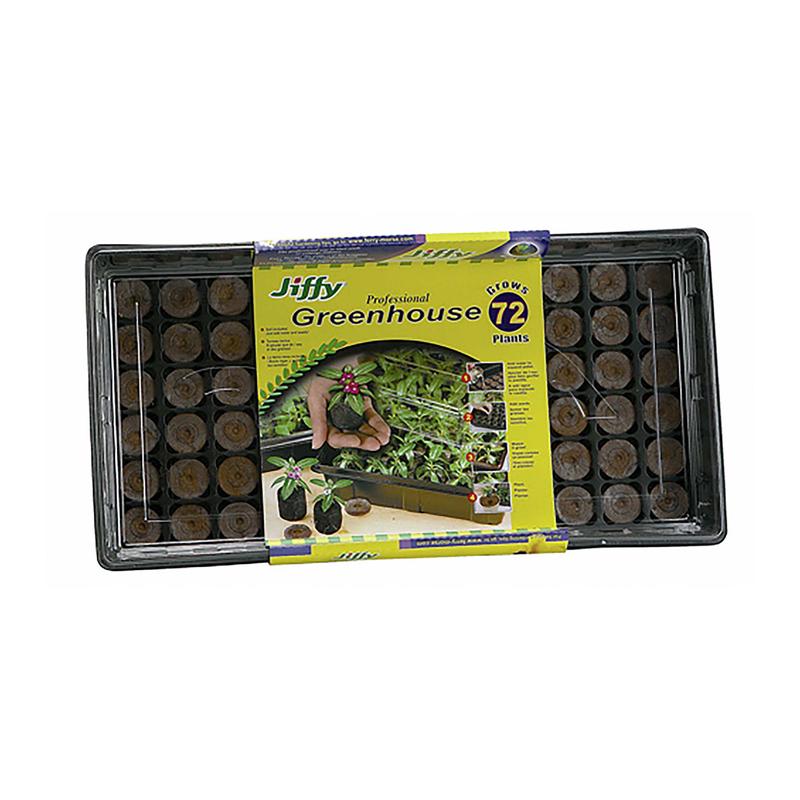 Serre d'ensemencement professionnelle Jiffy, 72 pastilles, noir
