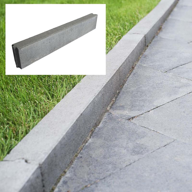 Bordure Universelle grise, 36'' x 3-1/8'' x 8''