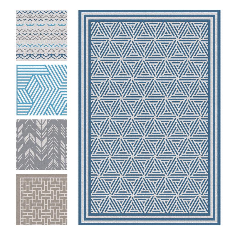 Tapis polyvalent d'intrieur et d'extrieur Polyweave 6' x 9', assortiment de 5 modles