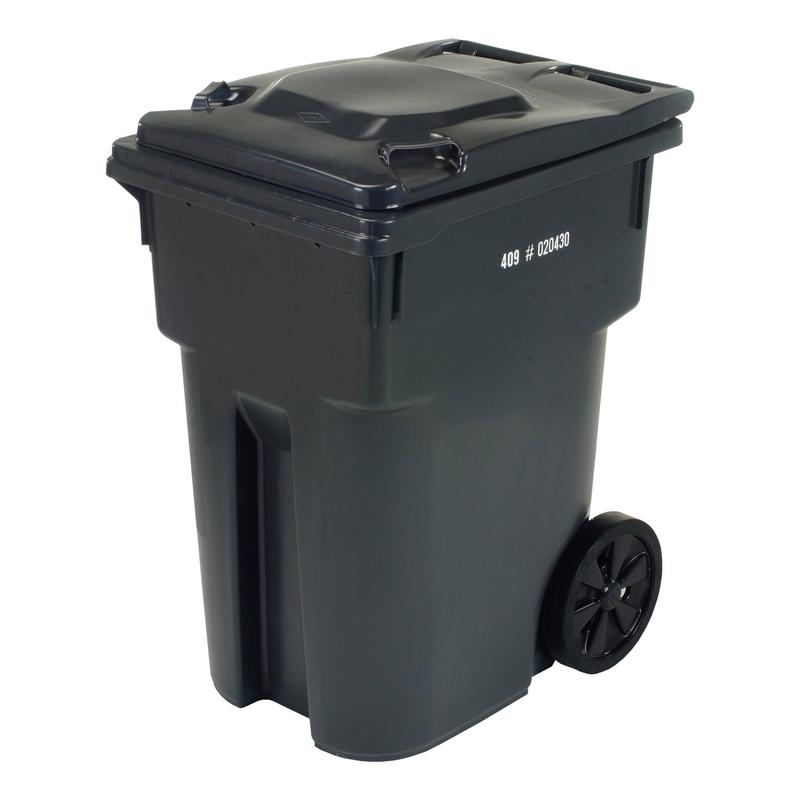 Bac roulant anthracite  prise europenne, 360 L