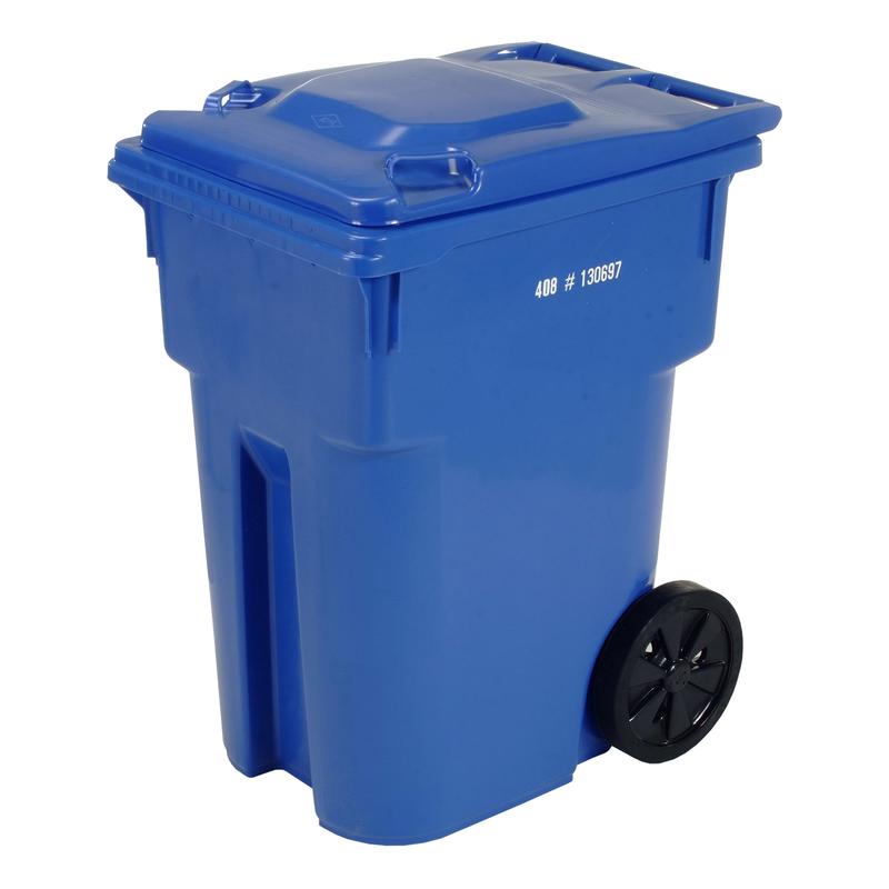 Bac roulant bleu  prise europenne, 360 L