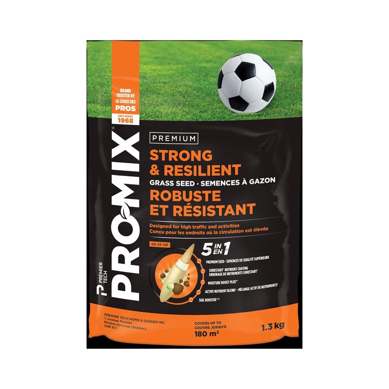 Semences  gazon 5 en 1 Pro-Mix pour pelouse robuste et rsistante, 1,3 kg