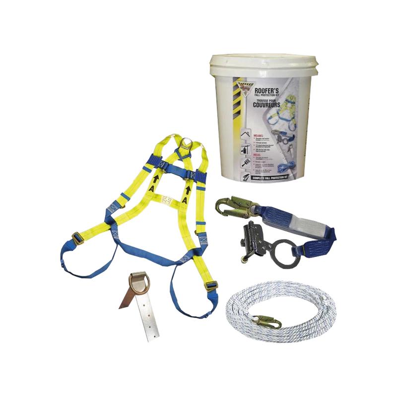 Trousse de protection contre les chutes pour couvreur