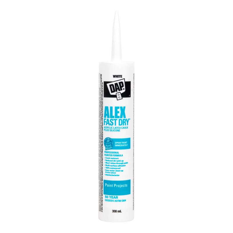Calfeutrant au latex acrylique plus silicone ALEX FAST DRY, 300ml